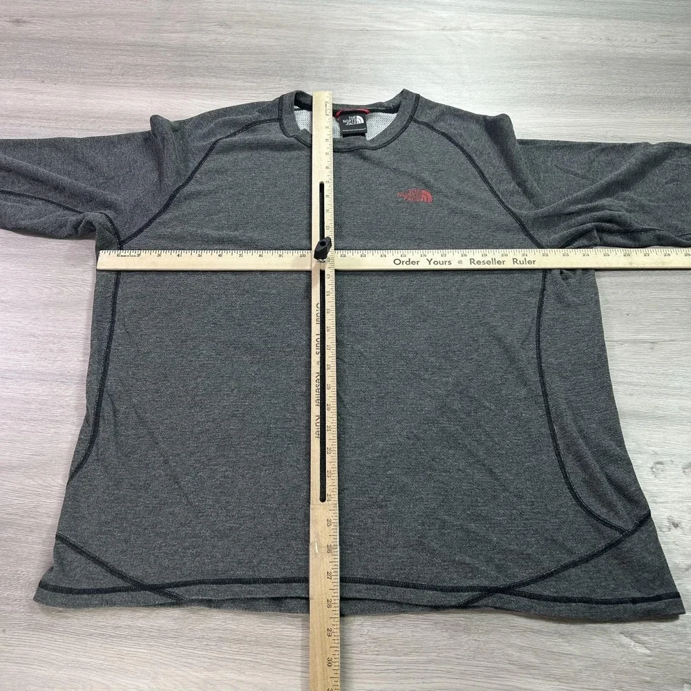 North Face Shirt Mens XL Gray Long‎ Sleeve Crewneck Performance Outdoor Top